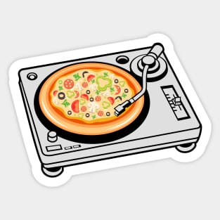 Pizza Scratch Music Sticker